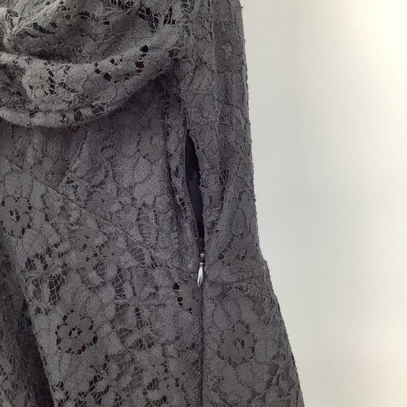 Lulus Dress Women's Black XL Floral Lace V-Neck Long Sleeve Mini - Picture 4 of 7